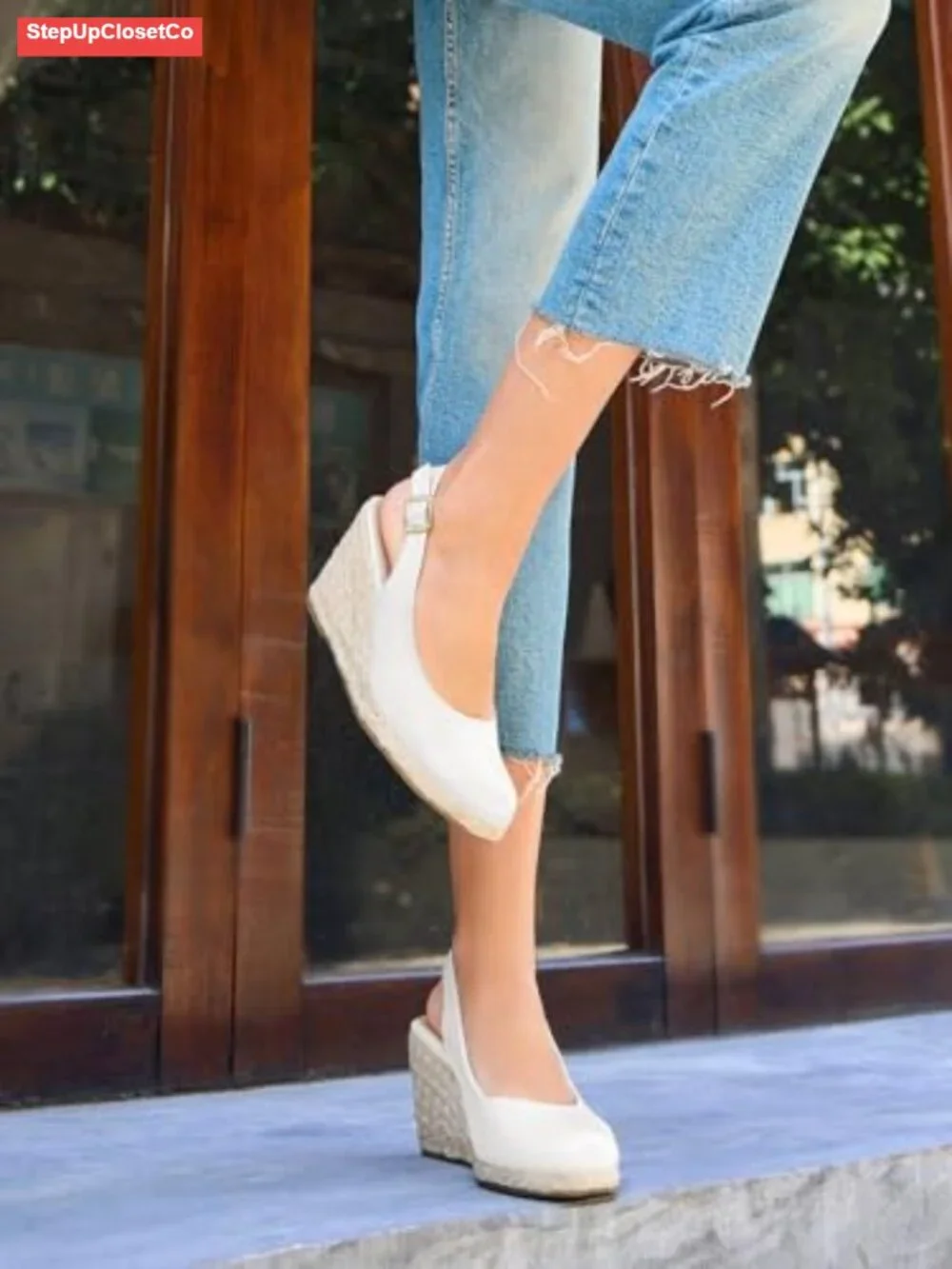 Womens Platform Wedges Sandals Espadrilles Closed Toe Slingback Pumps Ankle